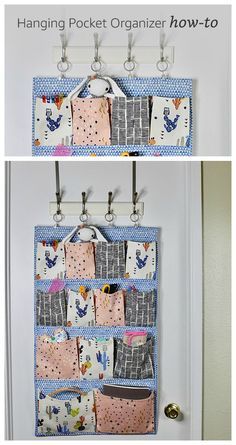 So we have here today a FREE tutorial and pattern on how to make a super fun wall pocket. Making this Hanging Pocket Organizer means you will be able to use it to re-organize all those little bits and pieces that you have laying around the house. The finished size of the organizer is approximately 21" wide by 36" tall. Sew Ins, Sewing Machine Organizer, Fat Quarter Projects, Pocket Organizer, Beginner Sewing Projects Easy, Leftover Fabric, Fabric Baskets, Sewing Projects For Beginners, Love Sewing