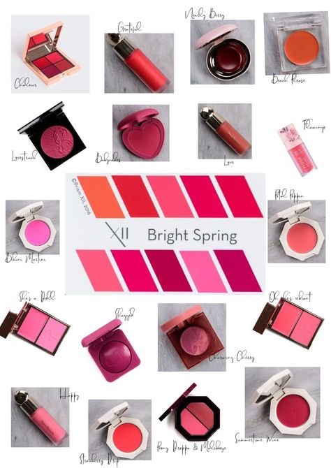 Bright Spring Make Up, Clear Spring Makeup, Bright Spring Lipstick, Bright Spring Makeup, Bright Spring Color Palette, Bright Spring Clothes, Spring Lip Colors, Warm Spring Color Palette, Spring Lipstick