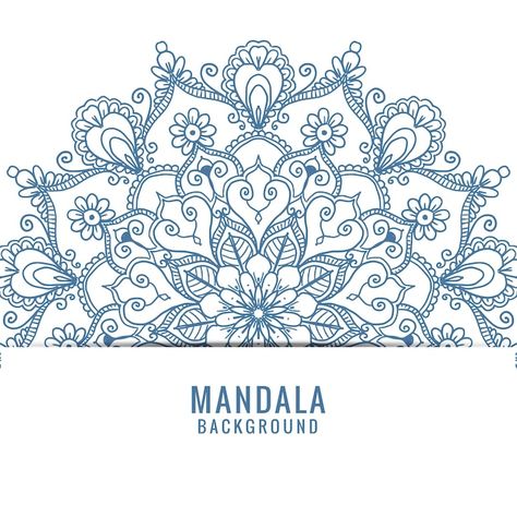 Free vector decorative mandala with blue... | Free Vector #Freepik #freevector #indian-floral #mandala-pattern #flower-mandala #yoga-pattern Mandalas, Mandala Indiana, Yoga Pattern, Massage Logo, Mandala Yoga, Mandala Floral, 3d Hand, Floral Mandala, Colour Design