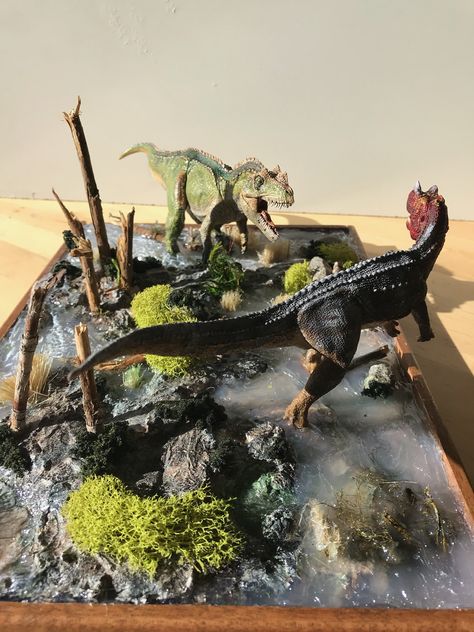 Dinosaur Diorama Dinosaur Model Project, Diorama Dinosaur, Jurassic Park Diorama, Dino Diorama, Dinosaur Diorama, Jurassic Park Toys, Jurrasic Park, Prehistoric Dinosaurs, Miniature Photography