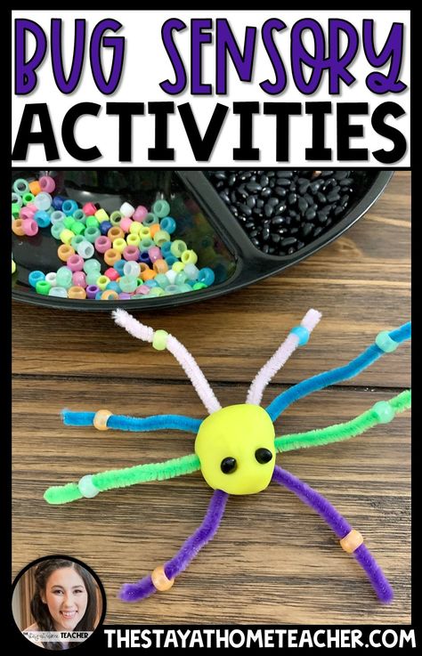 Preschool Bug Crafts, Bug Crafts For Toddlers, Insect Preschool, Preschool Insects Activities, Themed Sensory Bins, Fine Motor Skill Activities, Insects Theme Preschool, Sensory Play Activities, Origami Paper Flowers