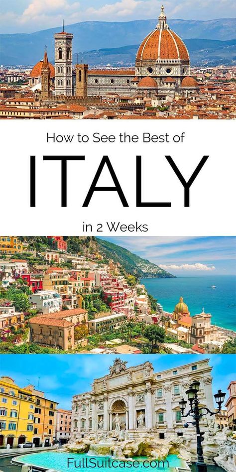 Italy Itinerary: See All the Musts in 2 Weeks (+Map & Planning Tips) 2 Weeks In Italy, Italy Trip Planning, Italy Holiday, Day Trips From Rome, Best Of Italy, Italy Itinerary, Trip To Italy, Senior Trip, Italy Trip