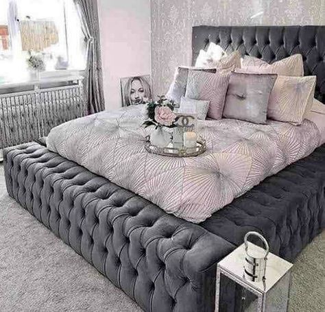 Rich Teen Bedroom, Beds Styles, Ambassador Bed, Frame Inspiration, Bedding Master, Chesterfield Bed, Sleigh Bed Frame, Bedroom Plan, Bed Frame Double