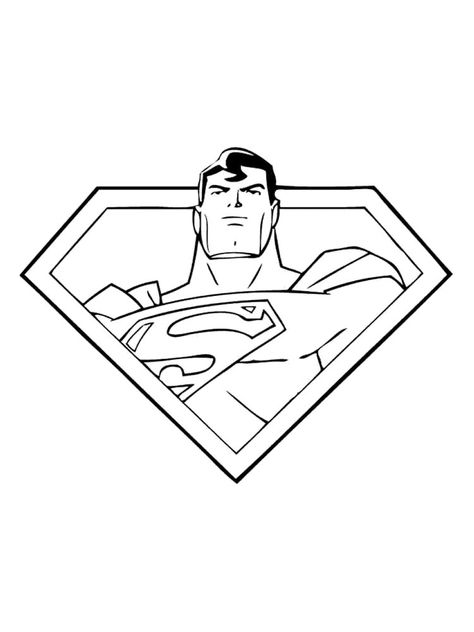 Superman Crafts, Inside Out Coloring Pages, Superman Coloring Pages, Superman Tattoos, Superman Drawing, Logo Superman, Book Clip Art, Drawing Superheroes, Superhero Coloring