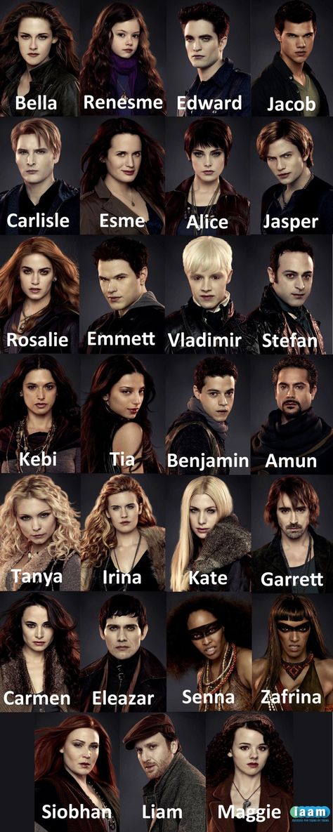 Twilight character chart Vampire Names, Twilight Facts, Twilight Saga Quotes, Twilight Saga Books, Twilight Saga Breaking Dawn, Vampire Twilight, Twilight Quotes, Twilight Saga Series, Twilight Funny