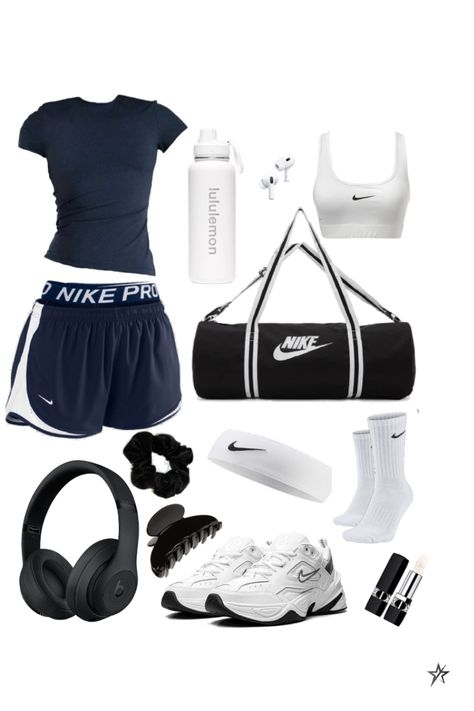 ౨ৎ sporty nike outfits ideas / inspo Sport Practice Outfits, Sports Aesthetic Outfit, Sports Practice Outfits, Nike Aesthetic Outfit, Track Practice Outfits, Nike Pros Outfit, Sporty Outfits Aesthetic, Outfit Ideas Nike, Sporty Outfit Ideas