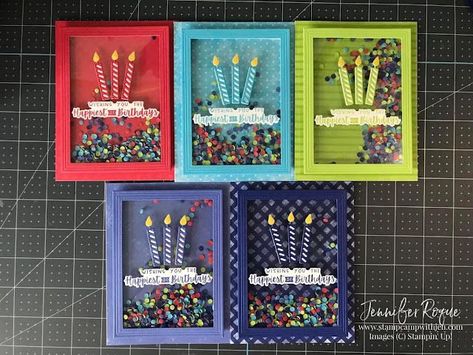 Make Your Own Confetti, Shaker Cards Tutorial, Candle Cards, Homemade Birthday Cards, Masculine Birthday Cards, Color Club, Kids Birthday Cards, Birthday Cards Diy, Shaker Cards