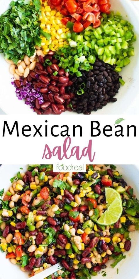 Mexican Bean Salad, Boat Food Ideas, Lake Food Ideas Summer, Bean Salad Recipes, Food Ideas Summer, Lake Food Ideas, Summer Corn Salad, Boat Food, Best Salad Recipes