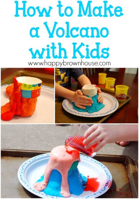 While we were studying rocks and volcanoes during one of our homeschool units, we made a simple volcano using household items. Making a volcano with kids is an easy and fun science activity. Little ones are fascinated by the fizzy 'lava' and can't wait to do the activity again. Materials small disposable paper cup playdough baking soda vinegar red food coloring. #science #kids #experiment #learning Volcano Crafts, Simple Volcano, Make A Volcano, Homeschool Units, Aktiviti Prasekolah, Volcano Projects, Making A Volcano, Volcano Experiment, Kid Science