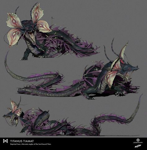 ArtStation - TITANUS TIAMAT Official Concept Development, Dope Pope Tiamat Godzilla, Tiamat Dragon, Godzilla X Kong, Godzilla King Of The Monsters, Beast Creature, Kaiju Art, Cool Monsters, Kaiju Monsters, Fantasy Beasts