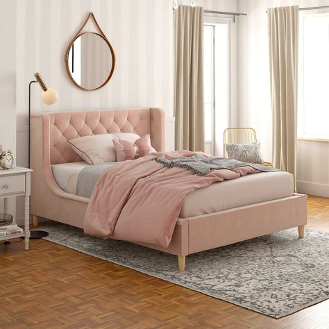 Bilik Tidur Perempuan, Idea Bilik Tidur, Bilik Perempuan, Full Size Upholstered Bed, Reka Bentuk Bilik Tidur, Bilik Idaman, Twin Daybed With Trundle, Teen Furniture, Full Platform Bed