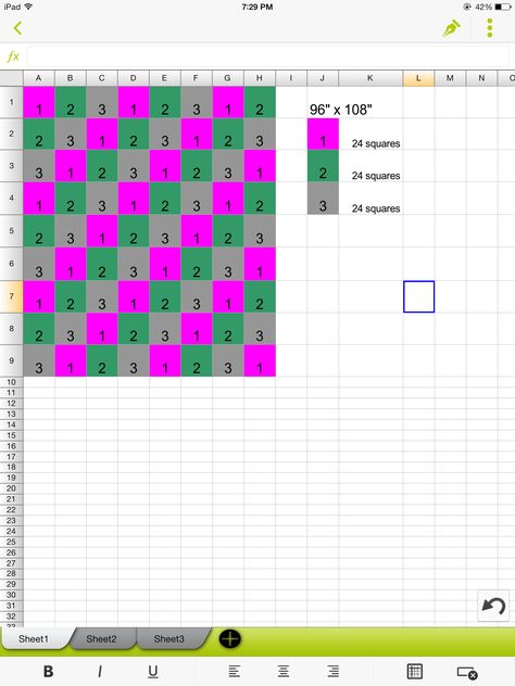 Use spreadsheet program (Excel etc.) to plan layout and number of squares in a quilting project or a granny square crochet/knitting project. Crochet Granny Square Blanket Layout, Granny Square Layout Ideas, Granny Square Blanket Layout, Granny Square Layout, Crochet Loom, Square Layout, Granny Square Quilt, Plan Layout, Yarn Ideas