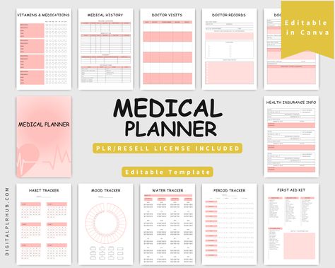 Medical Planner 2024masterplanner #organisationideasplanners. Doctor Appointment Planner, Medical Appointment Planner, Mom Planner Printables Free, Medical Planner, Homeschool Planner Printable, Project Planner Printable, Teacher Planner Printables, Life Planner Organization, Aesthetic Planner