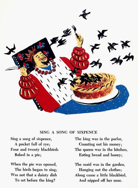 Sing a song of sixpence Babies Stuff, Sing A Song Of Sixpence, Four And Twenty Blackbirds, Nursery Rhymes Poems, English Nursery, Jenny Wren, Fat Bird, Nursery Songs, Sing A Song