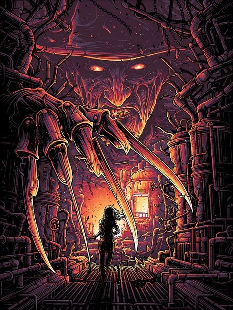 Freddy Krueger Pictures, Freddy Krueger Art, Dan Mumford, Halloween Film, Seni Vintage, Image Film, Horror Movie Icons, Horror Artwork, A Nightmare On Elm Street