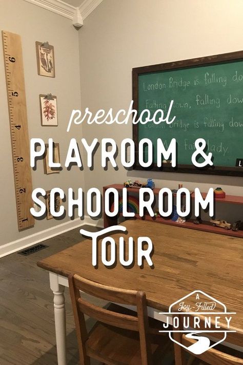 Home School Playroom Ideas, Playroom And School Room Ideas, Homeschool Room Decorating Ideas, Homeschool Playroom Ideas, Homeschool Room Wall Decor, Playroom And Homeschool Room, Homeschool Kitchen Classroom, Homeschool Basement, Homeschool Playroom Combo