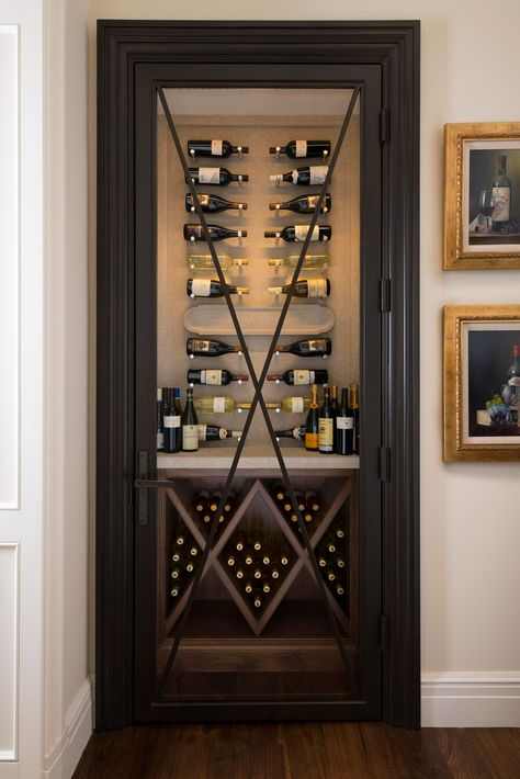 Wine Closet Conversion, Wine Rack Utility Room, Home Wine Display, Wine Closet Door, Small Wine Closet Ideas, Wine Rooms In House Small, Wine Pantry Ideas, Small Closet Wine Cellar Ideas, Closet To Wine Cellar