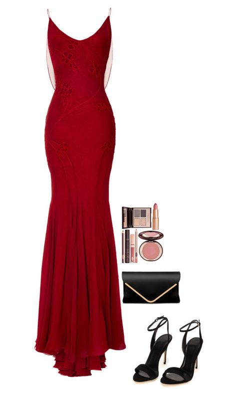 "Untitled #372" by h1234l on Polyvore featuring Zac Posen and Charlotte Tilbury Haute Couture, Couture, Zac Posen, Red Elegant Outfit, Red Dress Outfit Ideas, Red And White Outfit, Dresses Polyvore, Celebrity Casual Outfits, Red And White Dress