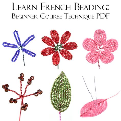 Aesthetic Craft, French Beading, Paper Flower Easy, Beaded Flowers Patterns, Seed Bead Flowers, French Beaded Flowers, Creation Deco, Beading Techniques, Bead Weaving Patterns