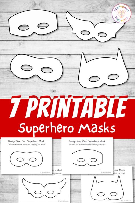 Superhero Lessons, Design Your Own Superhero, Superhero Preschool, Superhero Camp, Super Hero Activities, Mother's Day Crafts For Kids, Mask Templates, Superhero Vbs, Super Hero Day