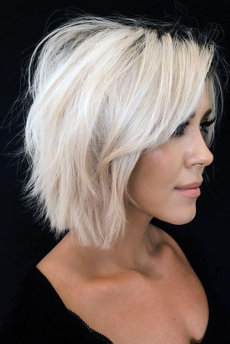 Side Long Bang #shorthair #finehair ❤ If you are searching for the perfect short hairstyles for fine hair to suit you we hope to be able to help with that decision. Let’s explore some options. ❤ #lovehairstyles #haircolor #hairstyles Bob For Thick Hair Wavy, Flowy Side Bangs, Thick Hair Inverted Bob, Short Bobs With Face Framing Layers, Textured Layers Short Hair Straight, 2023 Hair Trends For Women Fine Hair, Short Bob With Side Swept Fringe, Messy Layers Short Hair, Choppy Bob Hairstyles For Fine Hair Mid Length Medium Layered