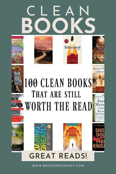 Most Popular Books Of All Time, Clean Historical Fiction Books, Clean Book Club Books, Clean Fiction Books For Women, Good Clean Books To Read, Clean Books For Women, Clean Mystery Books, Clean Book Recommendations, Feel Good Books To Read