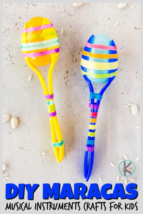 Music Activities For Kids, Musical Instrument Craft, Maracas Craft, Music Instruments Diy, Instrument Craft, Preschool Music Activities, Music Activity, Homemade Musical Instruments, Making Musical Instruments