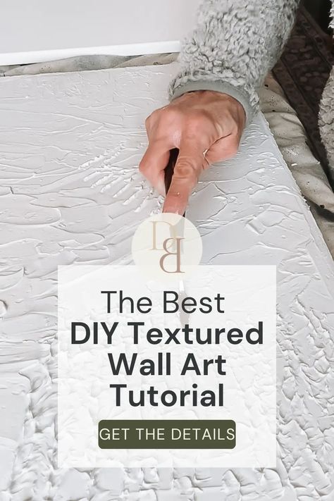 Textured Canvas Art Tutorial, Hand Made Wall Art, Painting With Sand Texture, Textured Wall Art Diy, Diy Textured Wall, Diy Textured Wall Art, Diy Large Wall Art, Texture Painting Techniques, Wall Art Tutorial