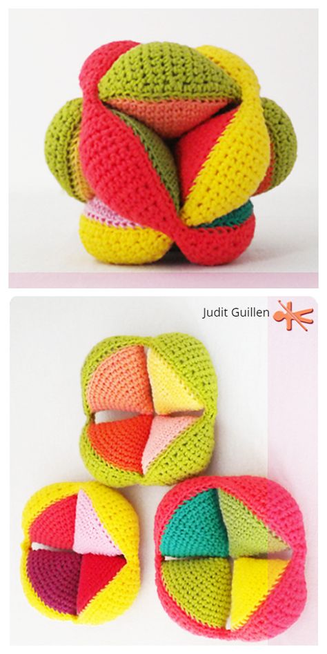 Amish Puzzle Ball Free Crochet Patterns - DIY Magazine Amigurumi Patterns, Crochet Amish Puzzle Ball Free Pattern, Crochet Amish Puzzle Ball, Crochet Puzzle Ball, Crochet Puzzle Ball Pattern Free, Crochet Braided Ball, Amish Puzzle Ball Crochet Free Pattern, Montessori Crochet Free Pattern, Crochet Sensory Toys Free Patterns