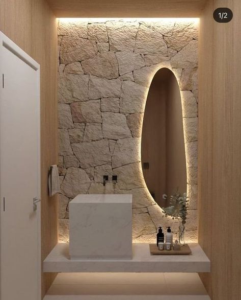 Asma Kat, Aesthetic Bathroom, Interior Design Per La Casa, Renovation Design, Bathroom Wallpaper, Luxury Bathroom, Bathroom Inspiration, Interior Design Trends, 인테리어 디자인