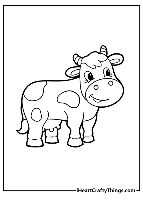 Jk Activities, Cow Cartoon Drawing, Happy Birthday Cow, Peter Pan Coloring Pages, Printable Cow, Cow Printable, September Art, Stitch Coloring Pages, Cow Coloring Pages