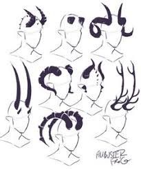 Demon horns concept Drawing Hair, Tiefling Horn, Skitse Bog, Creaturi Mitice, Demon Drawings, Paint Games, Výtvarné Reference, Desen Anime, Architectural Drawing