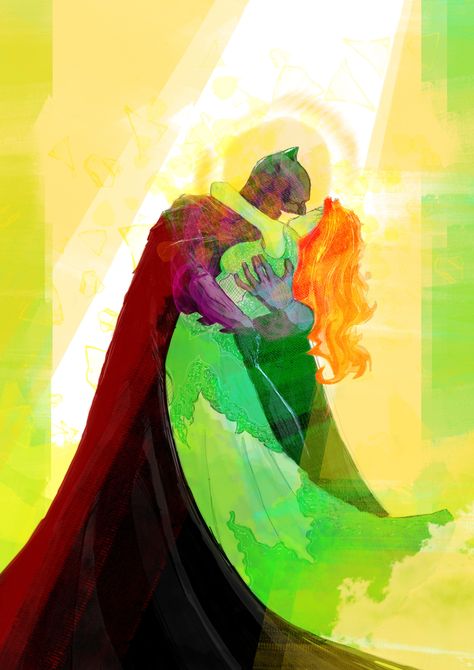 Poison Ivy Kiss, Batman And Poison Ivy, Poison Ivy (character), Dc Poison Ivy, Comic Book Wedding, Batman Wedding, Poison Ivy Dc Comics, Famous Art Pieces, Batman And Catwoman