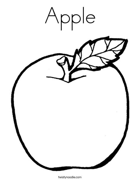 Apple Coloring Page Apple Coloring Page, Apple Clip Art, Letter A Coloring Pages, Apple Coloring Pages, Vegetable Coloring Pages, Apple Picture, Apple Preschool, Food Coloring Pages, Fruit Coloring Pages