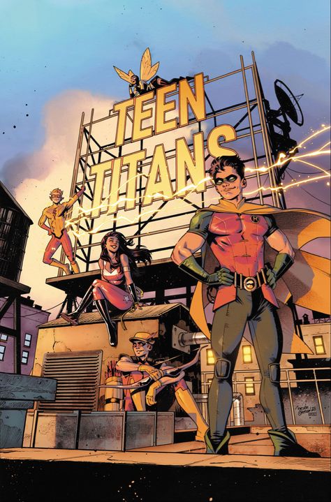 World’s Finest: Teen Titans #5 ~ Cover by Belen Ortega #teentitans #titans #robin #kidflash #wondergirl #speedy #dccomics Robin Kidflash, Batman Gargoyle, Belen Ortega, Teen Titans Show, Old Teen Titans, Titans Robin, The New Teen Titans, Batman Superman Wonder Woman, Original Teen Titans