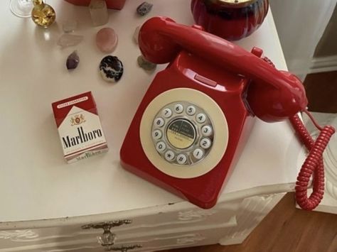 Pin by delicateangels➹🧸🕯 on Aesthetic | Landline phone, Corded phone, Desk phone Goblincore Aesthetic, Lana Del Rey Vinyl, Retro Valentines, Film Inspiration, Home Phone, Vintage Americana, Old Phone, Red House, Cool Apartments