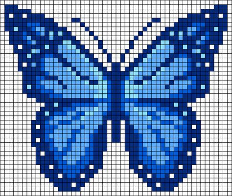 Crochet Butterfly Applique, Butterfly Cross Stitch Pattern, Modele Pixel Art, Crochet Dreams, Crochet Butterfly Pattern, Butterfly Applique, Pixel Crochet, Butterfly Cross Stitch, Tapestry Crochet Patterns