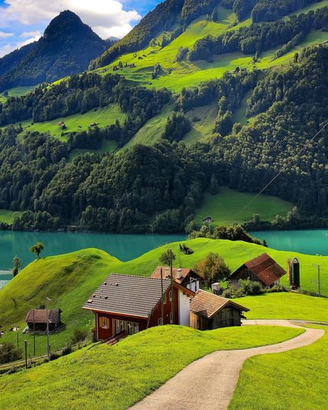 Obwald, Switzerland. Green is the prime color of the world, and that from which its loveliness arises... Obwald -…” Zermatt, Arosa, Lungern Switzerland, Switzerland Photography, Switzerland Vacation, Magic Places, Interlaken, Switzerland Travel, Alam Yang Indah