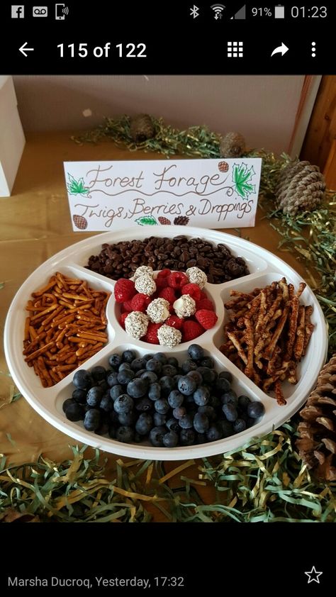 Woodland Animal Party Games, Mountain Themed Food Party Ideas, Woodland Birthday Party Cake, Cottagecore Birthday Party Food, Deer Themed Food Ideas, Forest Theme Food Ideas, Wilderness Party Food, Woodland Creature Food Ideas, Nature Themed Party Food