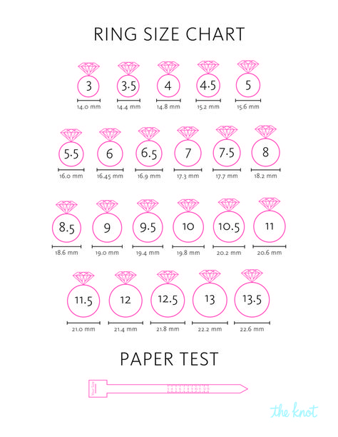 Great tips from The Knot on how to measure your (or her!) ring size, including a printable size chart. Printable Ring Size Chart, Ring Size Chart, Diamond Ring Band, Ring Chart, Measure Ring Size, Wedding Ring Sizes, Wedding Rings Simple, Eternity Band Ring, Engagement Ring Sizes