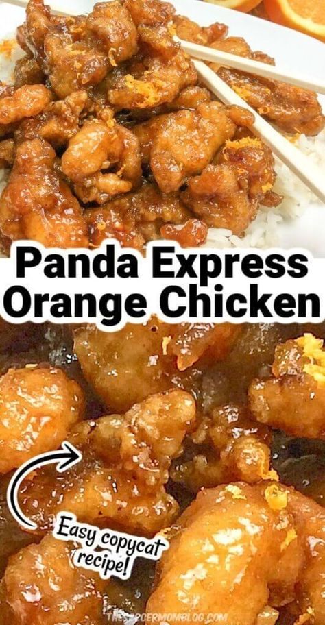 You don't have to order Panda Express anymore after trying this delicious orange chicken recipe from the Soccer Mom Blog! This easy copycat recipe is perfect for a date night in. Plus, it is healthier than take-out! Make your own orange chicken this weekend! Meat Dish, Panda Express Orange Chicken Recipe, Panda Express Orange Chicken, Homemade Chinese Food, Restaurant Copycat, Chinese Cooking Recipes, Orange Chicken Recipe, Fry Sauce, Panda Express