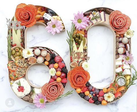 Mom 60 Birthday Ideas, Flower 60th Birthday Theme, 60 Birthday Food Ideas, 60th Mom Birthday Ideas, Birthday Table Centrepieces, Ladies 60th Birthday Ideas, 60 Birthday Charcuterie Board, Birthday Decoration Ideas 60th, 60th Birthday Party Woman