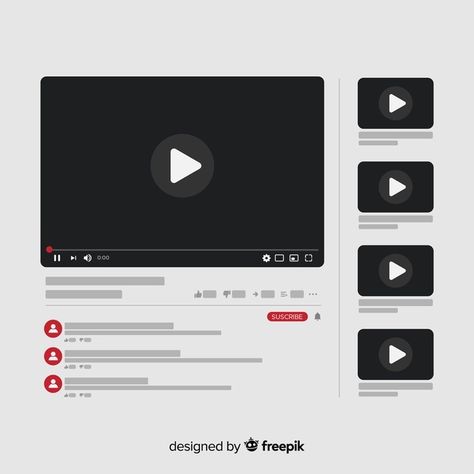 Video Player Template, Youtube Editing, Youtube Video Template, Youtube Success, Overlays Instagram, Phone Mockup, Youtube Logo, Youtube Views, Psd Mockup Template