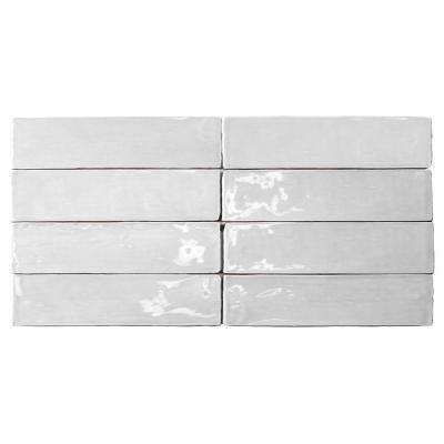 Catalina White Ceramic Wall Tile - 3 in. x 6 in. Tile Sample Bathtub Tile Surround, Downtown House, Moody Neutral, Texture Reference, Tile Floor Living Room, Affordable Tile, White Ceramic Tiles, Splashback Tiles, Ceramic Mosaic