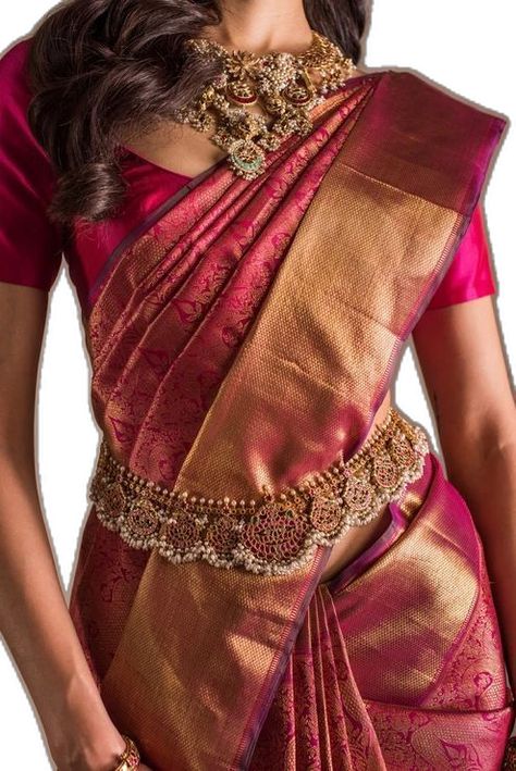 South Indian Bride Saree, South Indian Wedding Saree, South Indian Bridal Jewellery, Bridal Sarees South Indian, Indian Sari Dress, Indian Bridal Sarees, Indian Bride Outfits, Wedding Saree Collection, Indian Saree Blouses Designs