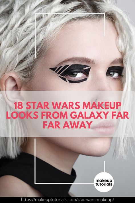 Check out these Star Wars makeup looks that will surely have you reaching out for your brushes to create your own Jedi knight inspired makeup. Jedi Makeup Female, Darth Vader Makeup, Sith Makeup, Sci Fi Makeup, Star Wars Inspired Outfits, Star Wars Costumes Diy, Star Wars Hair, Unconventional Makeup, Star Wars Makeup