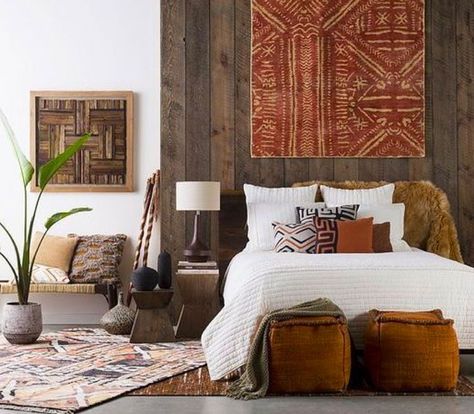 Nov 19, 2019 - Be inspired by these 10 African style ideas for your bedroom to decorate your bedroom with an African boho chic twist Ethnic Bedroom, African Bedroom, African Style Decor, African Interior Design, African Home, Natural Bedroom, African Interior, Ikea Curtains, African Home Decor