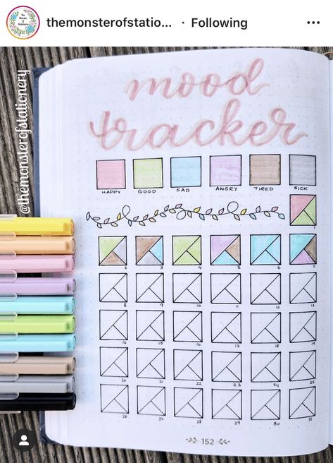 Mood Tracker Bullet Journal, Mood Tracker Ideas, Bullet Journal Mental Health, Bullet Journal Mood Tracker, Journal Mood Tracker, Tracker Bullet Journal, Tracker Ideas, Bullet Journal Mood Tracker Ideas, Bullet Journal Tracker