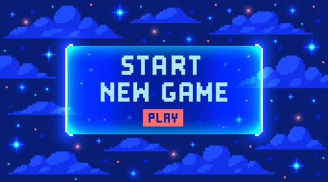 Start Game Screen, Start Game Aesthetic, Game Starting Screen, Video Game Pixel Aesthetic, Game Start Screen Design, Video Game Start Screen, Game Start Screen, Video Games Aesthetic Wallpaper, Videogame Aesthetic