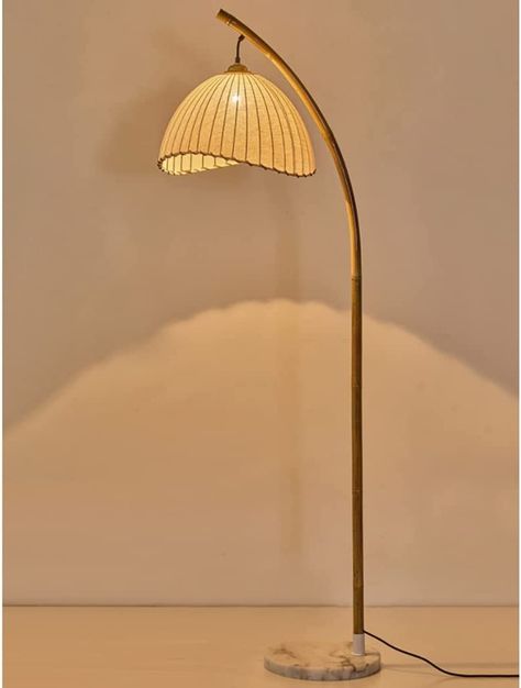 Modern Boho Floor Lamp, Cane Floor Lamp, Boho Chic Floor Lamp, Organic Floor Lamp, Cozy Apartment Lighting, Warm Cozy Aesthetic, Overhead Floor Lamp, Lamp Without Shade, Bamboo Floor Lamp